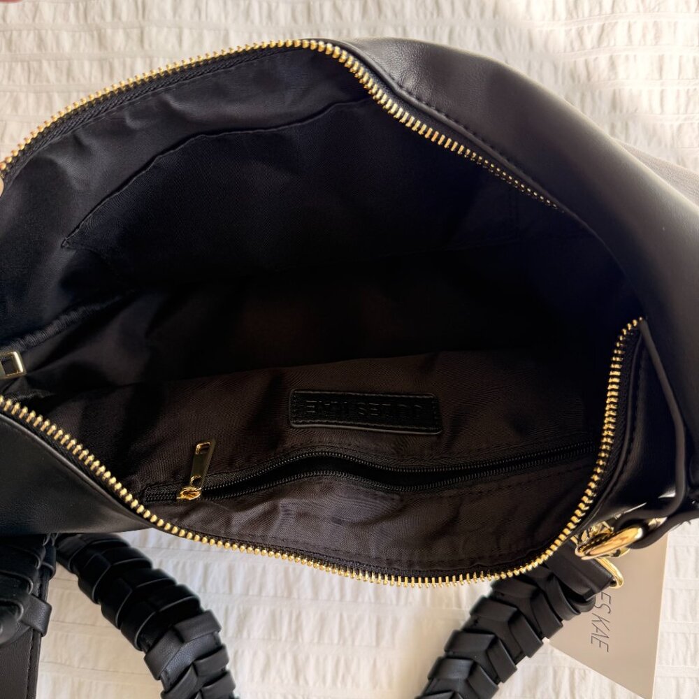 NWT Jules Kae shoulder/crossbody/hobo bag in black vegan leather - Picture 9 of 12